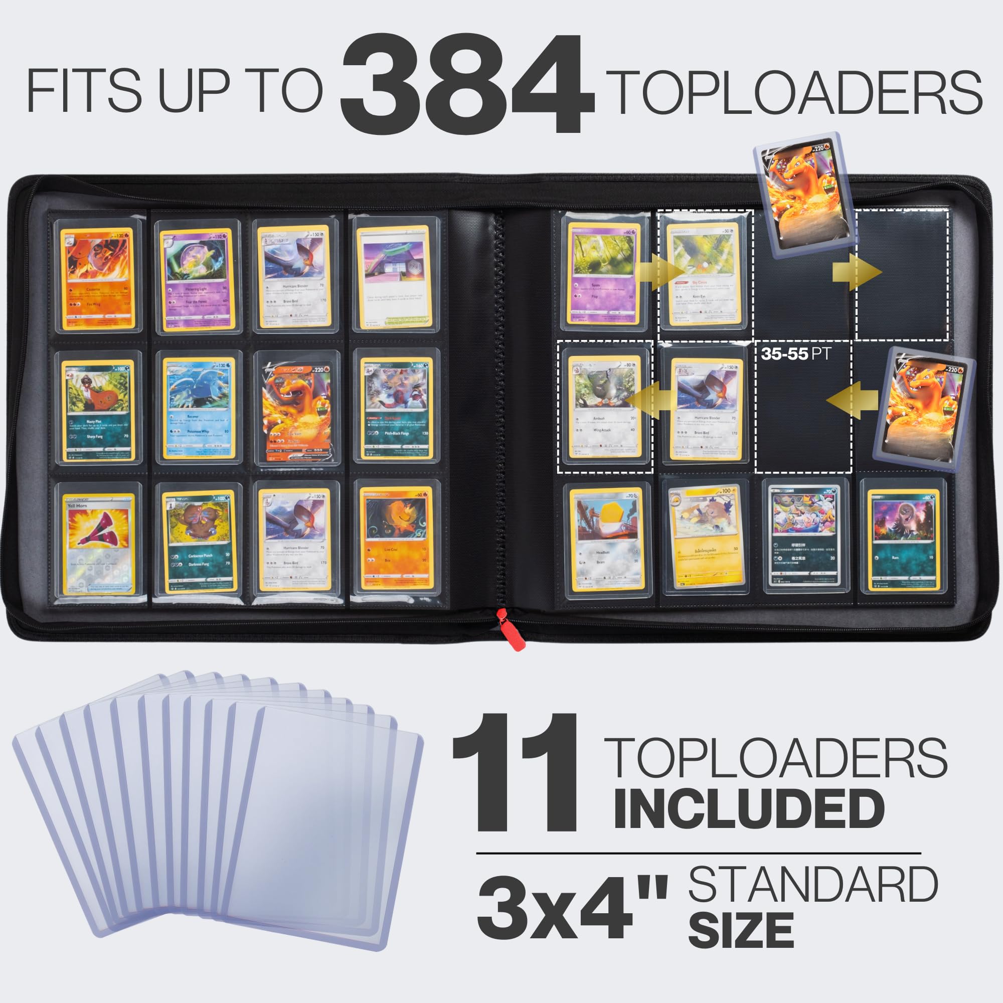 2000枚セット　トップローダー35pt　ポケカ遊戯王　MTG　BBM向けサイズ 楽天市場】カードの鎧 マグネットローダー 35pt 公式スリーブ